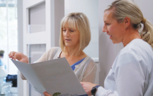 Banker providing advisory support to a business client